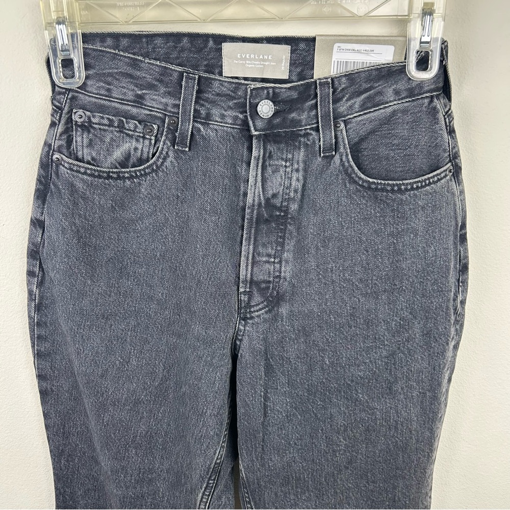 NWT Everlane The Curvy 90's Cheeky straight Jean washed black size: 29 regular - Picture 2 of 14